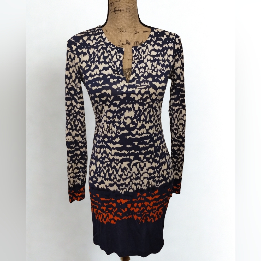 Diane Von Furstenburg Reina Long Sleeve Silk Dress Women's Size 2